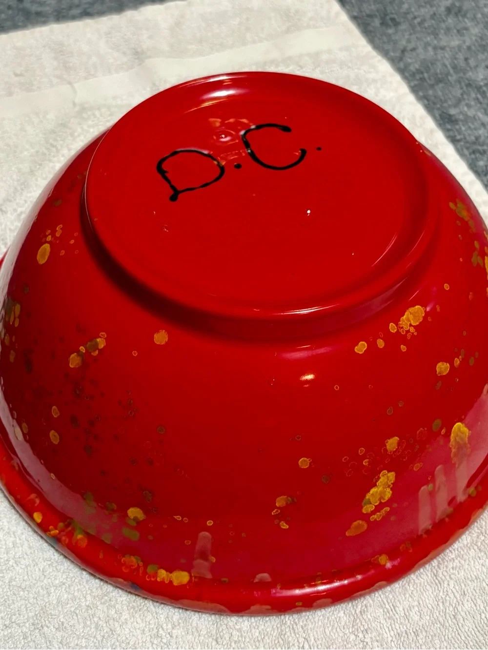 Vintage Italian Ceramica Ternana 12” Splatterware Bowl